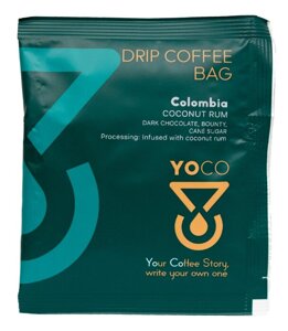 Drip-Bagi YoCo Coffee Colombia Coconut Rum 20x12g - opinie w konesso.pl