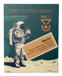 Drip-Bagi YoCo Coffee Mexico Decaf Veracruz Bezkofeinowa 5x12g - opinie w konesso.pl