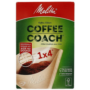 Filtry papierowe Melitta Coffee Coach 1x4 40 sztuk - opinie w konesso.pl